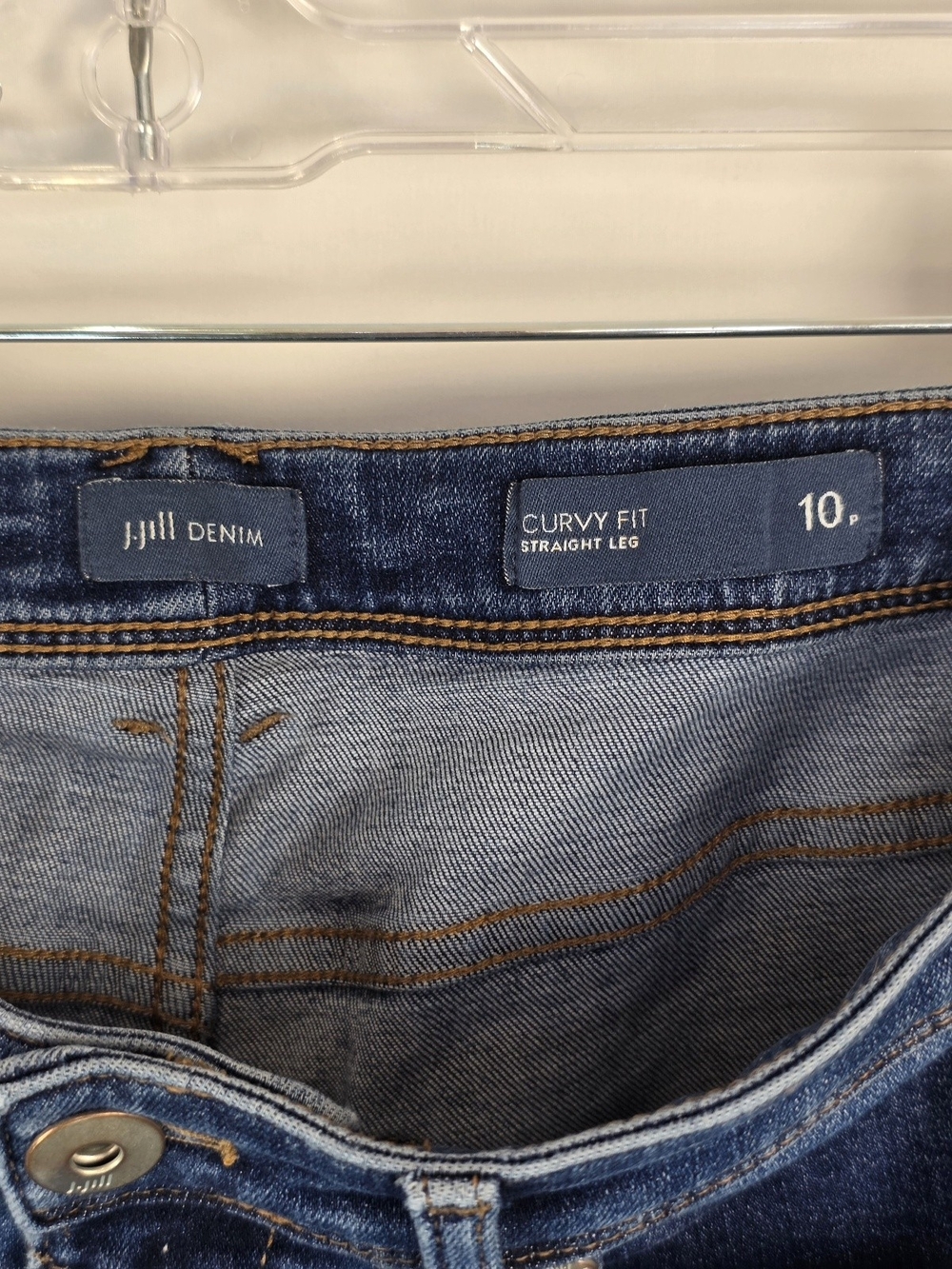 J.Jill Women's Curvy Fit Straight Leg Denim Stretch Jeans Size 10P - Picture 2 of 7